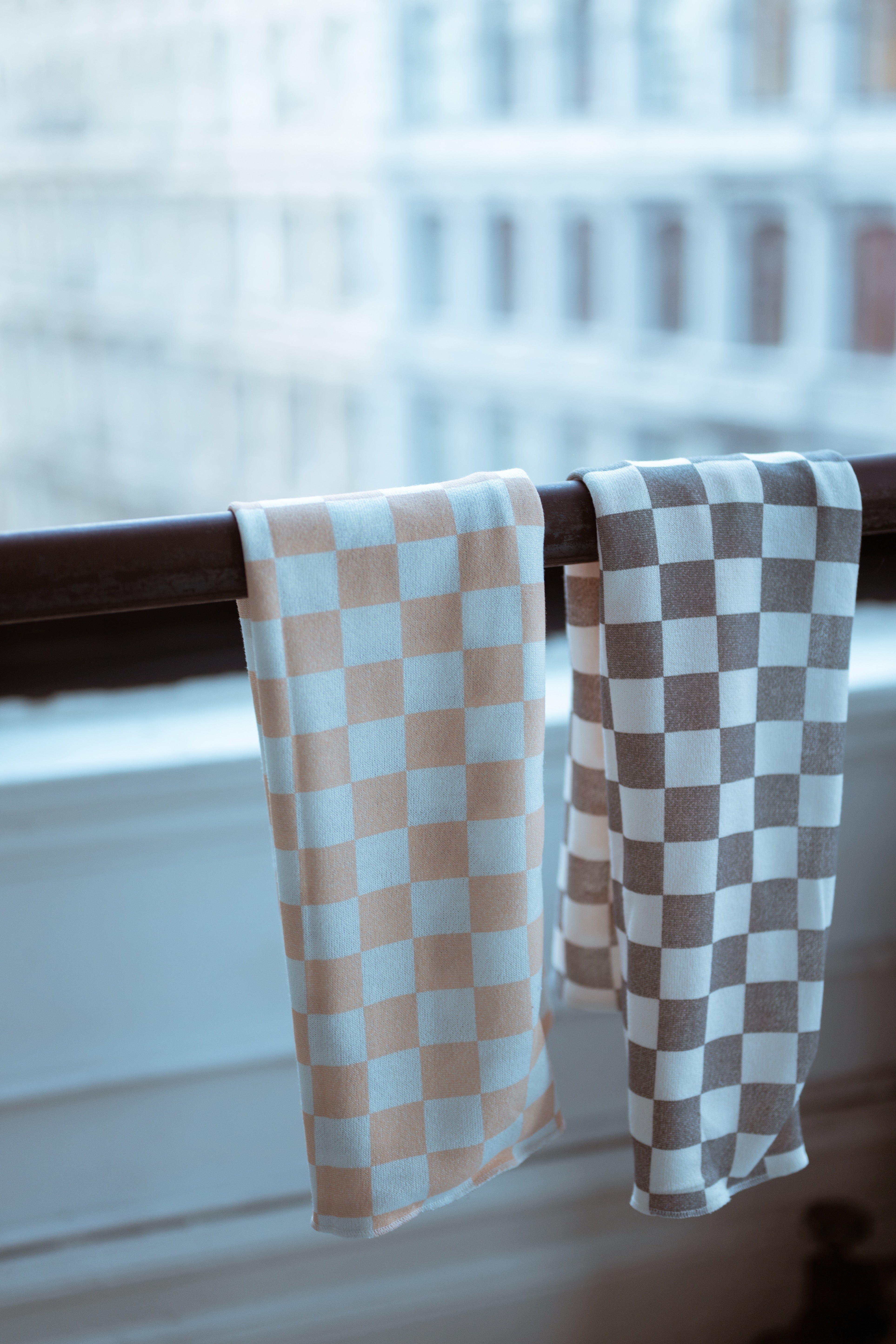 Checkered Reversible Legwarmers two colors