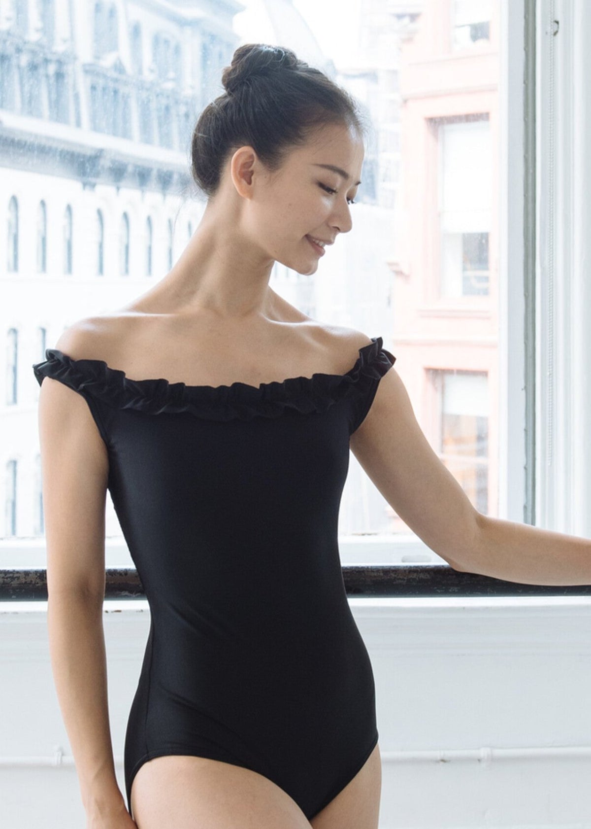 Marie Antoinette Square Neck Leotard with Cuff