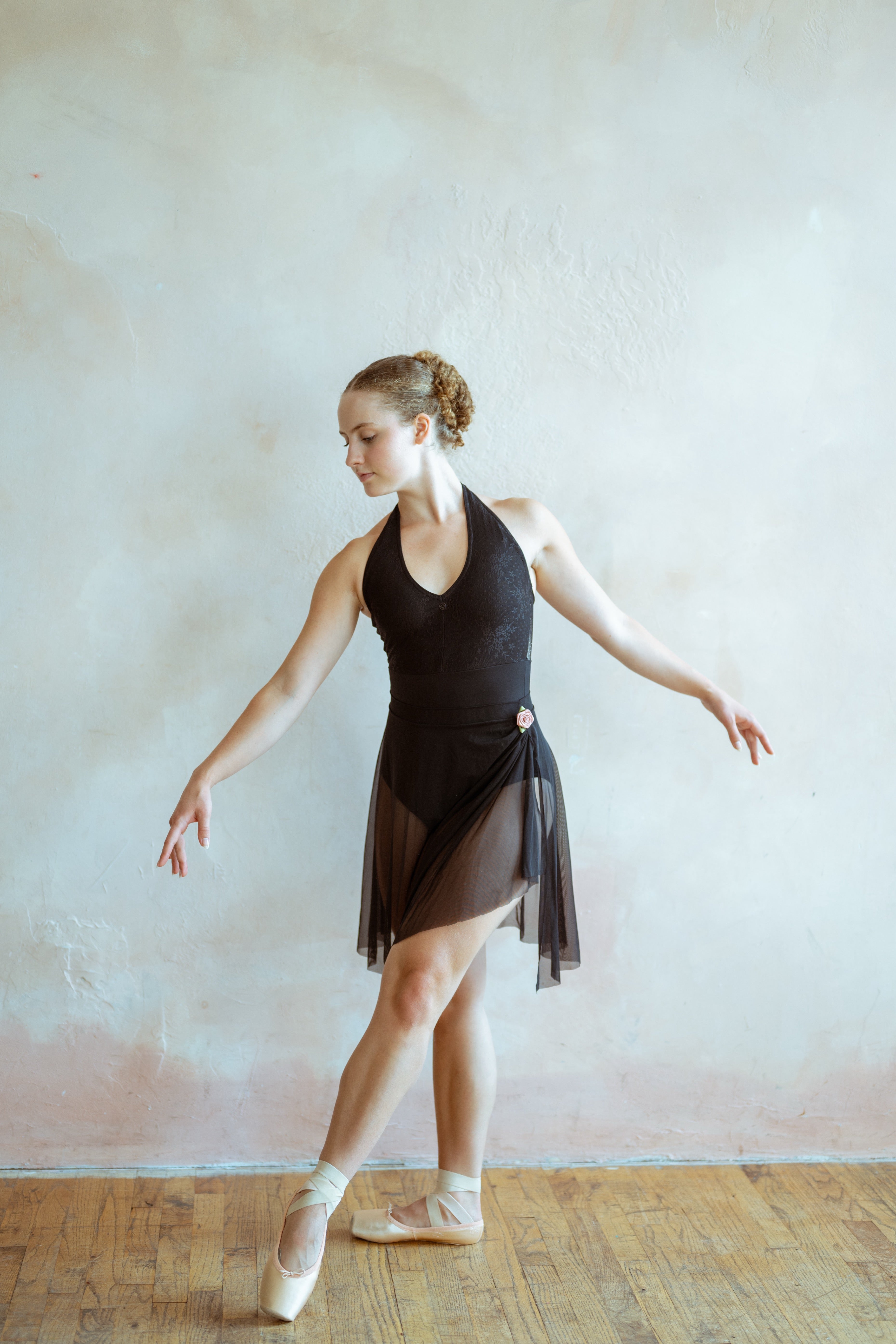 Camille Leotard — Halter Neckline with Lace and Detachable Rose